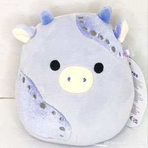 MARZIO 🐄 Blue Studded Velvet Cow Velvet Squad Original Squishmallow ☆ NWT ☆